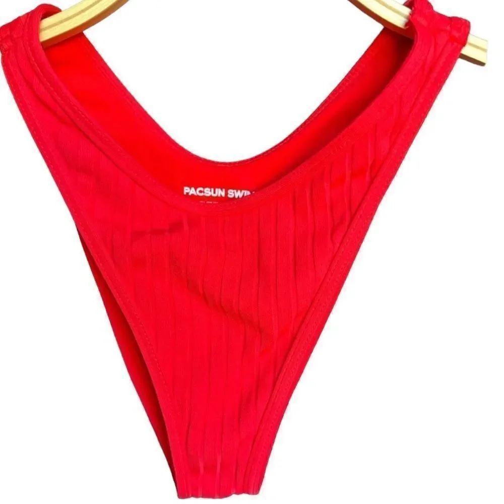 PACSUN SWIM Ribbed Knit Bikini Bottom Bikini Swimsuit Women Bikini Vacat…